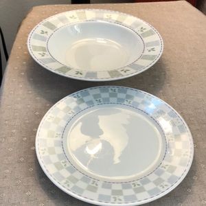 Oneida Stoneware 1999 “Katrin” Soup & Salad Plates
